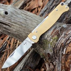 Boker Plus Atlas Brass Slip Joint - Brass (2.6" 12C27 Satin) 01BO853