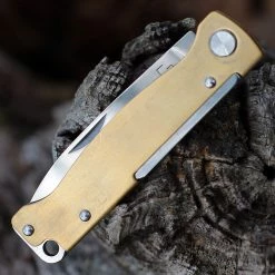 Boker Plus Atlas Brass Slip Joint - Brass (2.6" 12C27 Satin) 01BO853 -Knives Sales 01BO853.2 33414.1645626419