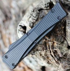 Boker Plus MINI Eagle 2.0 OTF Automatic Blk Alum (2.8" D2 Satin Recurve) 06BO246 -Knives Sales 06EX246.2 06593.1645558515