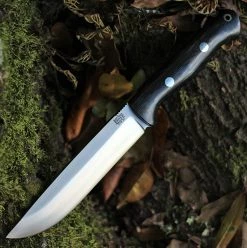 Bark River Knives Bravo 1.5 Field, 5.8" CPM-3V Plain Blade, Black Canvas Micarta Handle