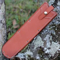 Bark River Edwin Forrest Bowie - Green Canvas Micarta (12.25" A2 Satin) 08-315M-GC -Knives Sales 08316 sheath.1 83482.1642098757