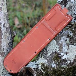 Bark River Edwin Forrest Bowie - Green Canvas Micarta (12.25" A2 Satin) 08-315M-GC -Knives Sales 08316 sheath 44598.1642098757