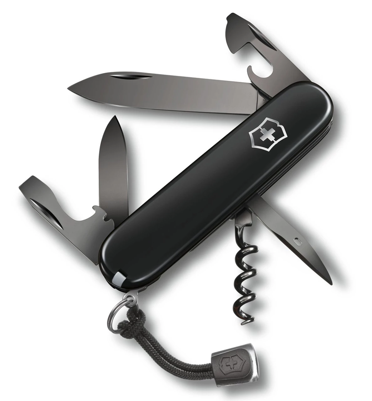Victorinox Swiss Army Spartan PS 1.3603.3P, Monochrome Pocket Knife w/ 12 Black Tools, Black ABS 3 Victorinox Swiss Army Spartan PS 1.3603.3P, Monochrome Pocket Knife w/ 12 Black Tools, Black ABS