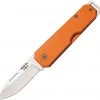 Bear & Son Large Slip Joint 110OR, 3 7/8" High Carbon Steel Plain Blade, Orange Aluminum Handle -Knives Sales 110OR 60780.1597178084