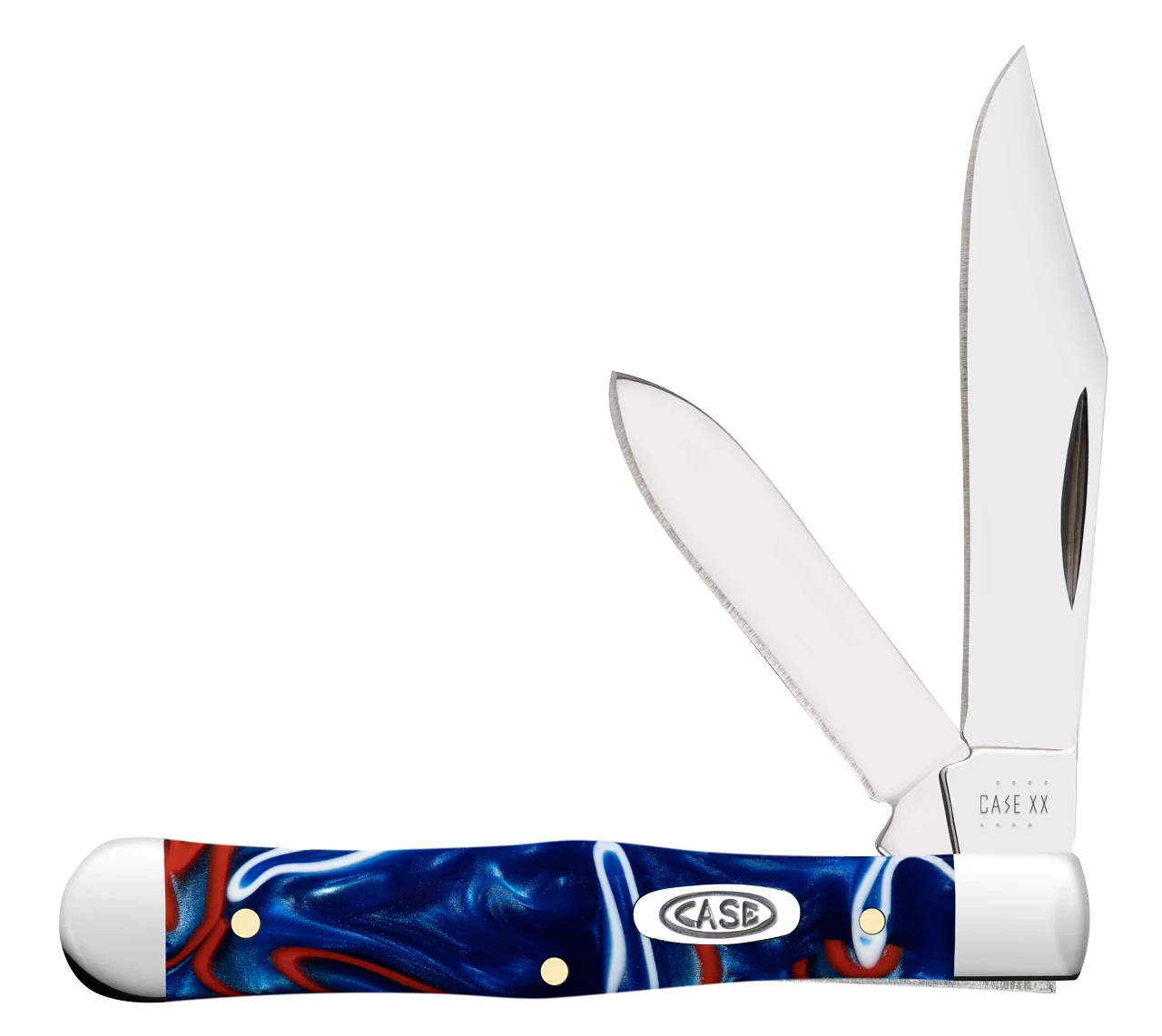 Case Small Swell Center Jack 11220 Patriotic Kirinite (10225 1/2 SS) 3 Case Small Swell Center Jack 11220 Patriotic Kirinite (10225 1/2 SS)