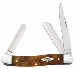 Case Medium Stockman 11541 Autumn Maple Burl Wood (7318 SS)