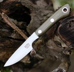 Bark River Knives Rascal II-BA14152MGC, 3.0" CPM 154, Green Canvas Micarta Handle