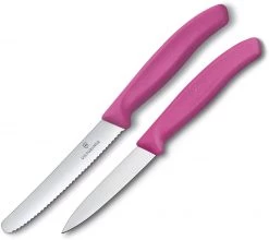 Victorinox Swiss 2 Piece Set - Steak / Paring, Pink Handles (VN67836L115X2)