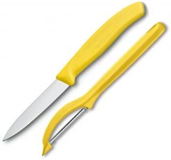 Victorinox Swiss 2 Piece Set - Peeler/Paring, Yellow Handles (VN760758X1)