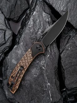 CIVIVI Dogma Linerlock C2005F, 3.46" D2 Black Stonewashed Plain Blade, Copper G10 Handles -Knives Sales 2005F.1 65369.1595860908