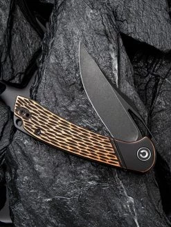 CIVIVI Dogma Linerlock C2005F, 3.46" D2 Black Stonewashed Plain Blade, Copper G10 Handles -Knives Sales 2005F.2 83220.1595860908