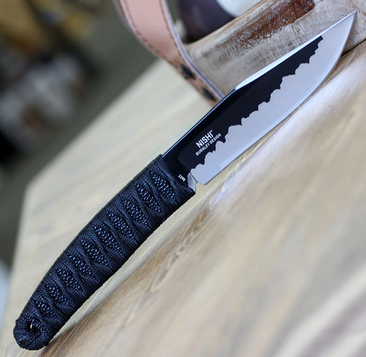 CRKT Nishi 2290, 4.42" 8Cr13MoV Titanium Nitride Plain Blade, Nylon Cord Wrap Handle 4 CRKT Nishi 2290, 4.42" 8Cr13MoV Titanium Nitride Plain Blade, Nylon Cord Wrap Handle - Image 2