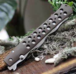 Cold Steel 6" Kris Ti-Lite Folding Knife 26SXK6, 6" AUS-10A Satin Plain Blade, Flat Dark Earth Zytel Handle -Knives Sales 26sxk6.2 05556.1617819423