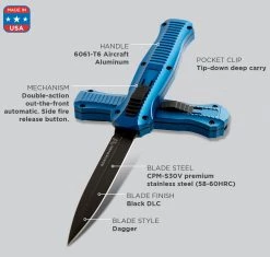 Benchmade Infidel - Blue Alum (3.91" CPM-S30V) 3300BK-2001 -Knives Sales 3300bk 2001 65941.1597341344