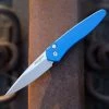 Pro-Tech Newport Automatic - Blue Alum. (3" S35VN SW) 3405-BLUE -Knives Sales 3405 Blue 38821.1635784536