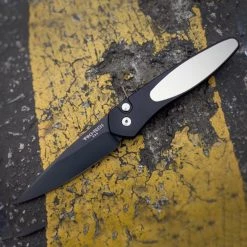 Pro-Tech Newport Automatic - "Tuxedo" Blk and Ivory Micarta (3" S35VN Blk) 3452