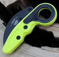 CRKT 4041G Provoke ZAP Kinematic Folding Knife, 2.47" Black 1.4116 Steel Plain Blade, Green Grivory Handle -Knives Sales 4041G.3 07270.1612551811