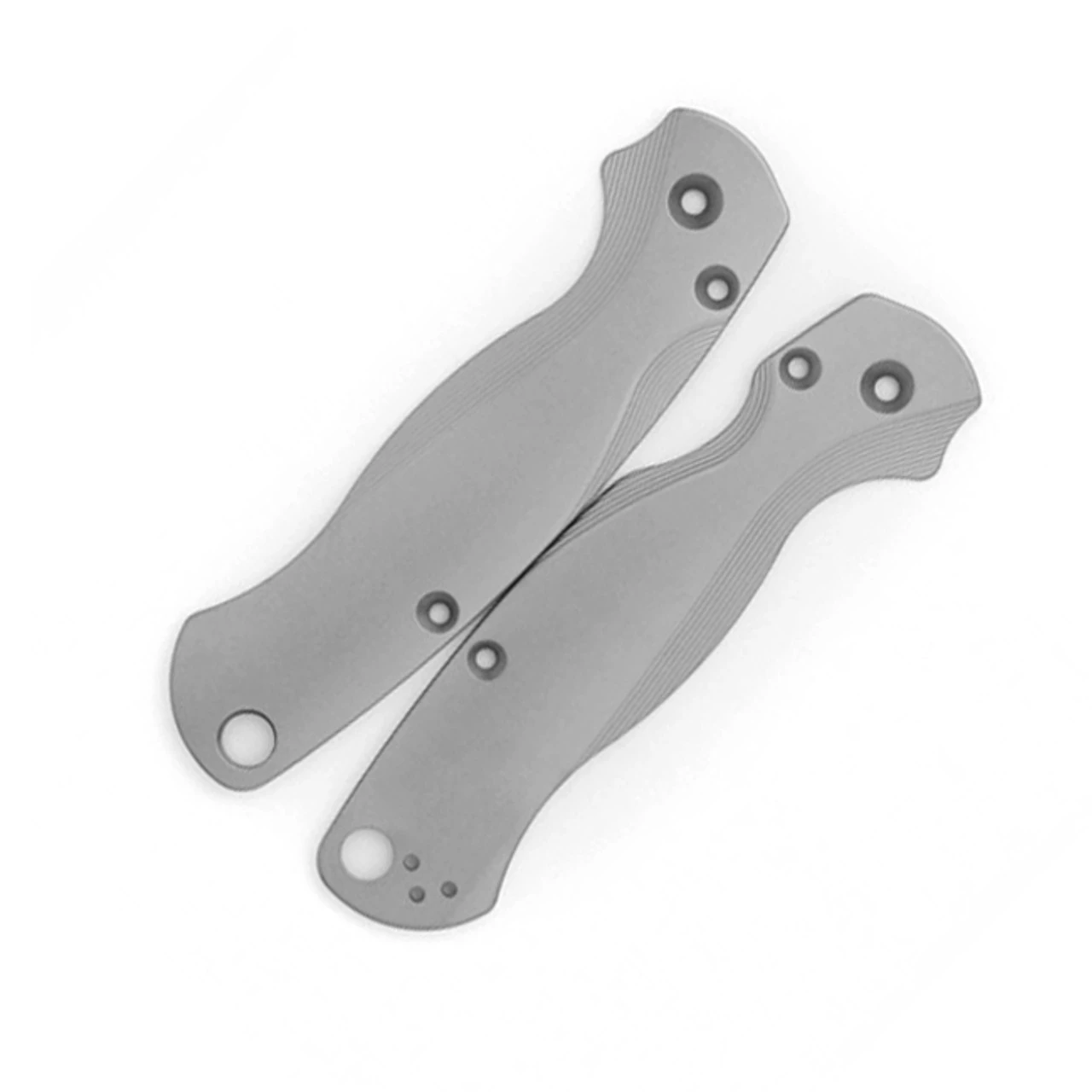 Flytanium Lotus Titanium Bead Blasted Scales - for Spyderco Paramilitary 2 Knife 3 Flytanium Lotus Titanium Bead Blasted Scales - for Spyderco Paramilitary 2 Knife