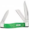 Case Medium Stockman 52821 Brilliant Green Bone (63032 SS) -Knives Sales 52821 40687.1638201112