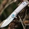 CRKT Lannny Linerlock Silver A/O 6525 , 3.18" 8Cr13Mov Satin Finish Stainless Blade, Silver Sculpted Aluminum Handles -Knives Sales 6525.2 02826.1612535490