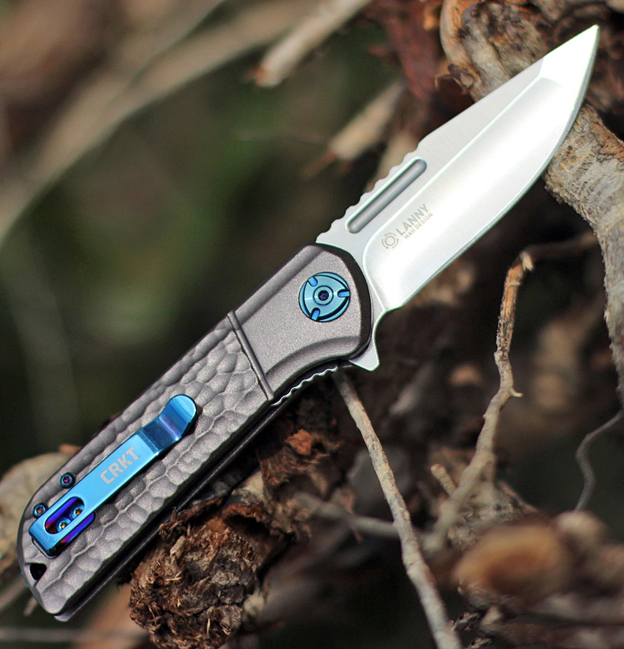 CRKT Lannny Linerlock Silver A/O 6525 , 3.18" 8Cr13Mov Satin Finish Stainless Blade, Silver Sculpted Aluminum Handles 4 CRKT Lannny Linerlock Silver A/O 6525 , 3.18" 8Cr13Mov Satin Finish Stainless Blade, Silver Sculpted Aluminum Handles - Image 2