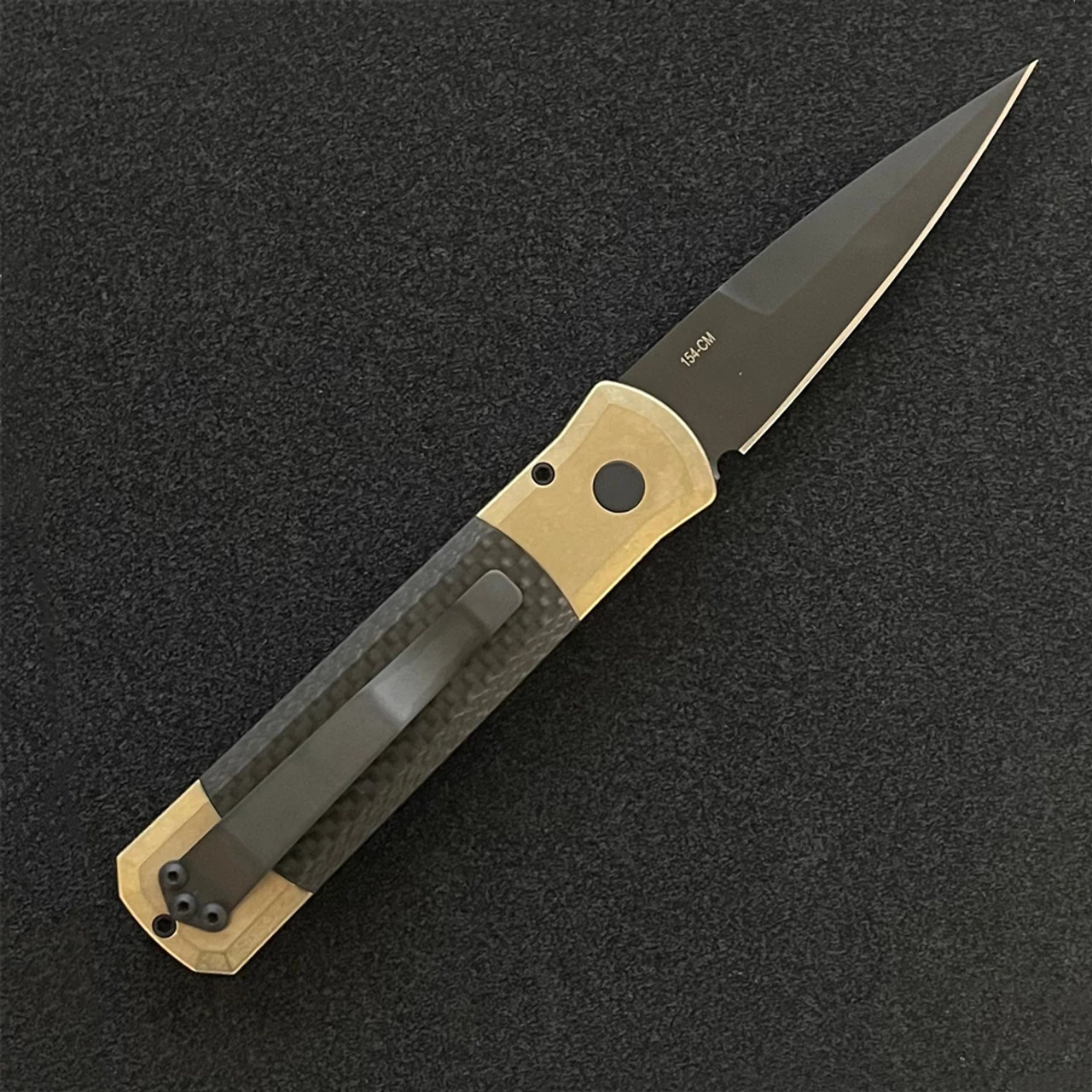 Pro-Tech Godson Automatic Bronze Alum w/CF (3.15" Blk DLC) 7112 4 Pro-Tech Godson Automatic Bronze Alum w/CF (3.15" Blk DLC) 7112 - Image 2