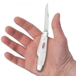 Case 2022 Show Special Trapper 71225 Smooth White Synthetic (4318 SS) -Knives Sales 71225 C SP Knife 316 4318 SS Medium Stockman PT04 41250.1648158110