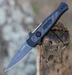 Kershaw Launch 12 Mini Stiletto Aluminum (2.50" Stonewash CPM-154) 7125