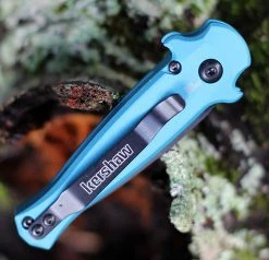 Kershaw Launch 12 Automatic - CF/ Teal Alum (2.5" 154CM Blk) 7125TEALBK -Knives Sales 7125TEALBLK.2 89288.1597423619