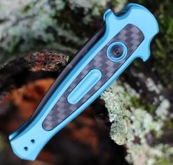 Kershaw Launch 12 Automatic - CF/ Teal Alum (2.5" 154CM Blk) 7125TEALBK -Knives Sales 7125TEALBLK.3 79463.1649169724