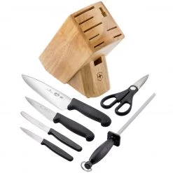 Victorinox Kitchen Block Set (7pc) - Blk Handles ( High Carbon) 5.1193.7-X2