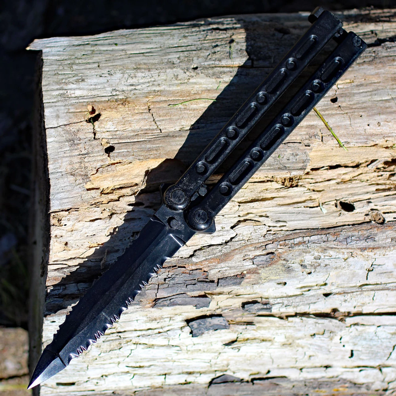 Cold Steel FGX Balisong Trainer Black Griv-Ex (5" Blk Serr) 92EAA 4 Cold Steel FGX Balisong Trainer Black Griv-Ex (5" Blk Serr) 92EAA - Image 2