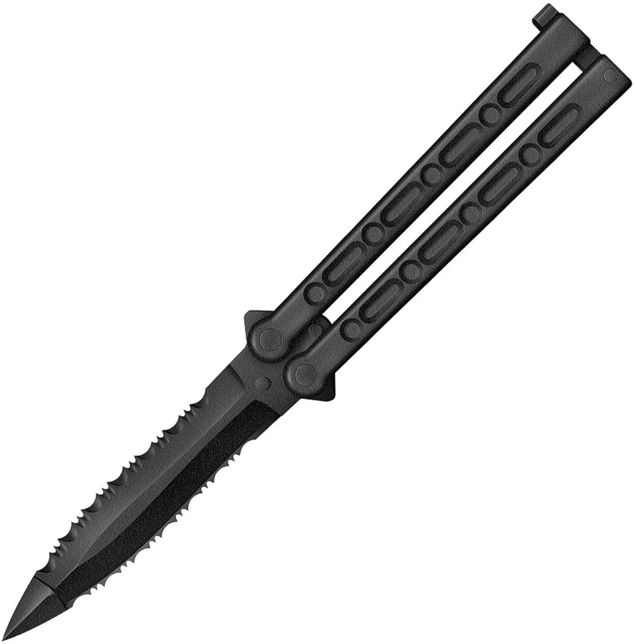 Cold Steel FGX Balisong Trainer Black Griv-Ex (5" Blk Serr) 92EAA 3 Cold Steel FGX Balisong Trainer Black Griv-Ex (5" Blk Serr) 92EAA