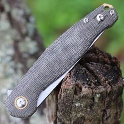 GiantMouse Ace Sonoma V2 - Green Micarta (3.4" Elmax Stonewash) -Knives Sales ACE SONOAM V2 GCM.6 33738.1639673045