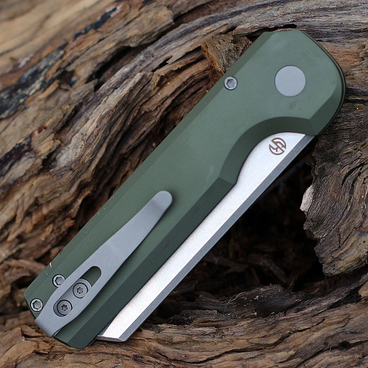 Arcform Slimfoot Automatic - OD Green Alum (3.1" 154CM Acidwash) ARC-070 6 Arcform Slimfoot Automatic - OD Green Alum (3.1" 154CM Acidwash) ARC-070 - Image 4