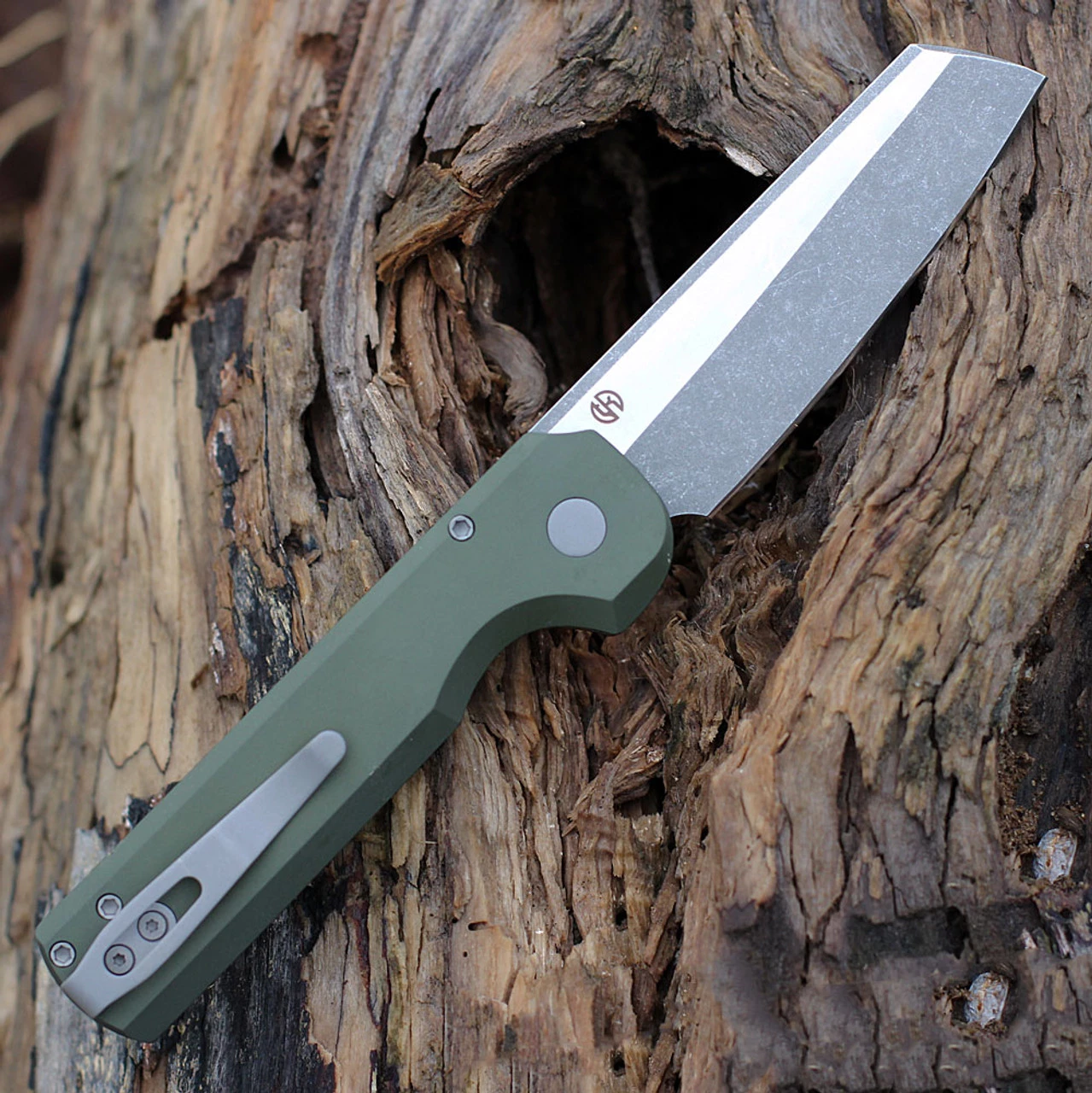Arcform Slimfoot Automatic - OD Green Alum (3.1" 154CM Acidwash) ARC-070 4 Arcform Slimfoot Automatic - OD Green Alum (3.1" 154CM Acidwash) ARC-070 - Image 2
