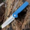 Arcform Slimfoot Folding - Ti / Blue G10 (3.5" M390 Satin Sheepsfoot) ARC-119 -Knives Sales AF45155 06991.1650397565