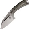 Akeron La Sanction by Bastinelli AKN002G, 2.75" Bohler N690 Stonewashed Full Tang Blade, Green Canvas Micarta Handle -Knives Sales AKN002G 96922.1600366684