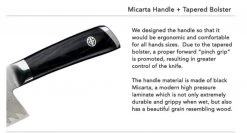 Mattia Borrani Cutlery 087A Bowie Chef Damascus, 7" Clad Damascus w/VG-10 Core Blade, Micarta Handle -Knives Sales B087.4 14524.1594916879.1280.1280 45355.1594922774