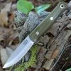 Bark River Ultra Lite Bushcrafter - Green Canvas Micarta (3.25" CPM-3V Satin)