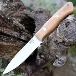 Bark River Aurora - Natural Canvas Micarta (4.8" A2 Satin) 06-115M-NC
