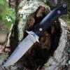 Bark River Knives Chute Knife 07152MBC, 4.25" CPM-154 Drop Point Plain Blade, Black Canvas Handle