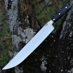 Bark River Edwin Forrest Bowie - Black Canvas Micarta (12.25" A2 Satin) 08-315M-BC