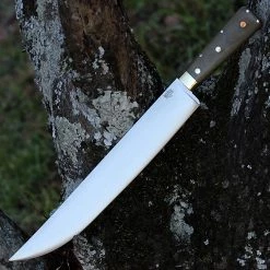 Bark River Edwin Forrest Bowie - Green Canvas Micarta (12.25" A2 Satin) 08-315M-GC