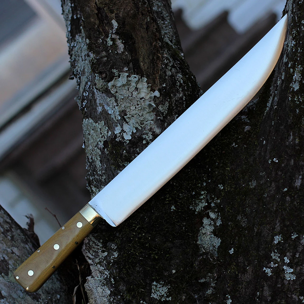 Bark River Edwin Forrest Bowie - Natural Canvas Micarta (12.25" A2 Satin) 08-315M-NC 4 Bark River Edwin Forrest Bowie - Natural Canvas Micarta (12.25" A2 Satin) 08-315M-NC - Image 2