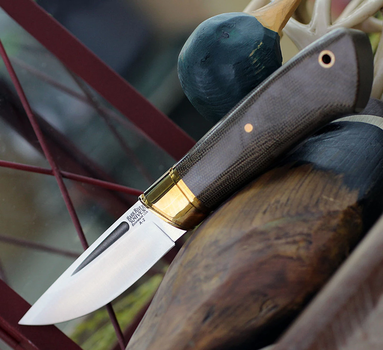 Bark River Knives Brokk BA10018MGC, 3.43" A2 Steel Satin Plain Blade, Green Canvas Micarta Handle 3 Bark River Knives Brokk BA10018MGC, 3.43" A2 Steel Satin Plain Blade, Green Canvas Micarta Handle