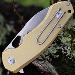 GiantMouse ACE Biblio - Brass (2.9" M390 Satin) BIBLIO-BRASS -Knives Sales BIBLIO BRASS.2 82506.1643841499