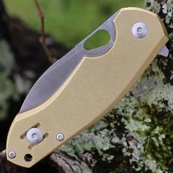 GiantMouse ACE Biblio - Brass (2.9" M390 Satin) BIBLIO-BRASS -Knives Sales BIBLIO BRASS.3 74744.1643841499