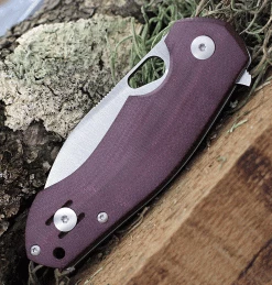 GiantMouse ACE Biblio - Burgundy Canvas Micarta (2.9" M390 Satin) BIBLIO-BURGUNDY -Knives Sales BIBLIO BURGUNDY 08860.1618857270