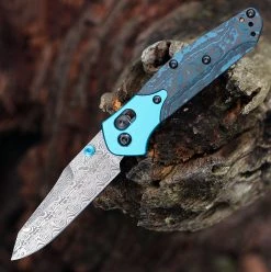 Benchmade Gold Class Mini Osborne Fat Carbon (2.92" Damasteel) 945-221